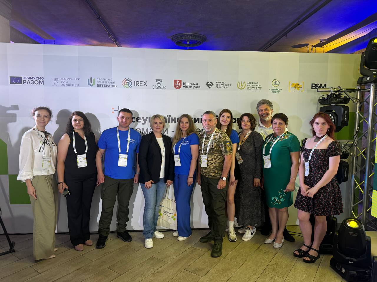 Participants in a veterans project at a joint event