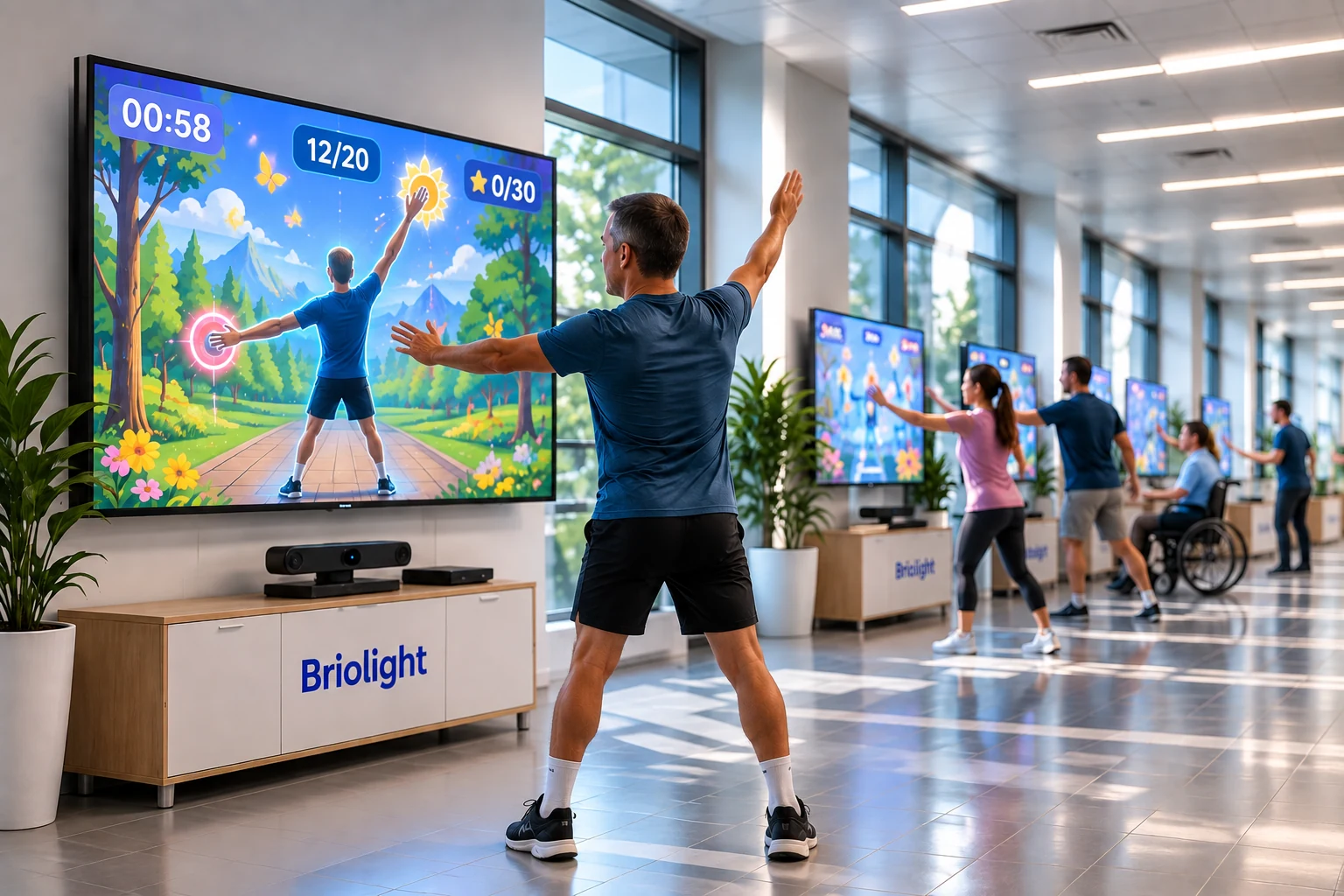 Rehabilitation equipment: Briolight VM-R gross motor module with body movement tracking